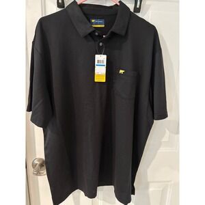 Jack Nicklaus XL Black‎ Short Sleeve Polo Shirt Golf Pocket NWT
